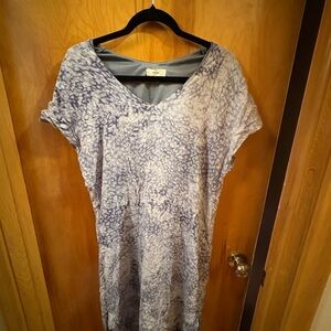 Entro Slate and Charcoal V-Neck Dress